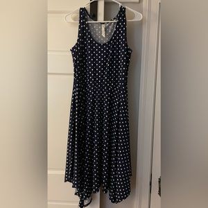Polka Dot Dress (Navy Blue)